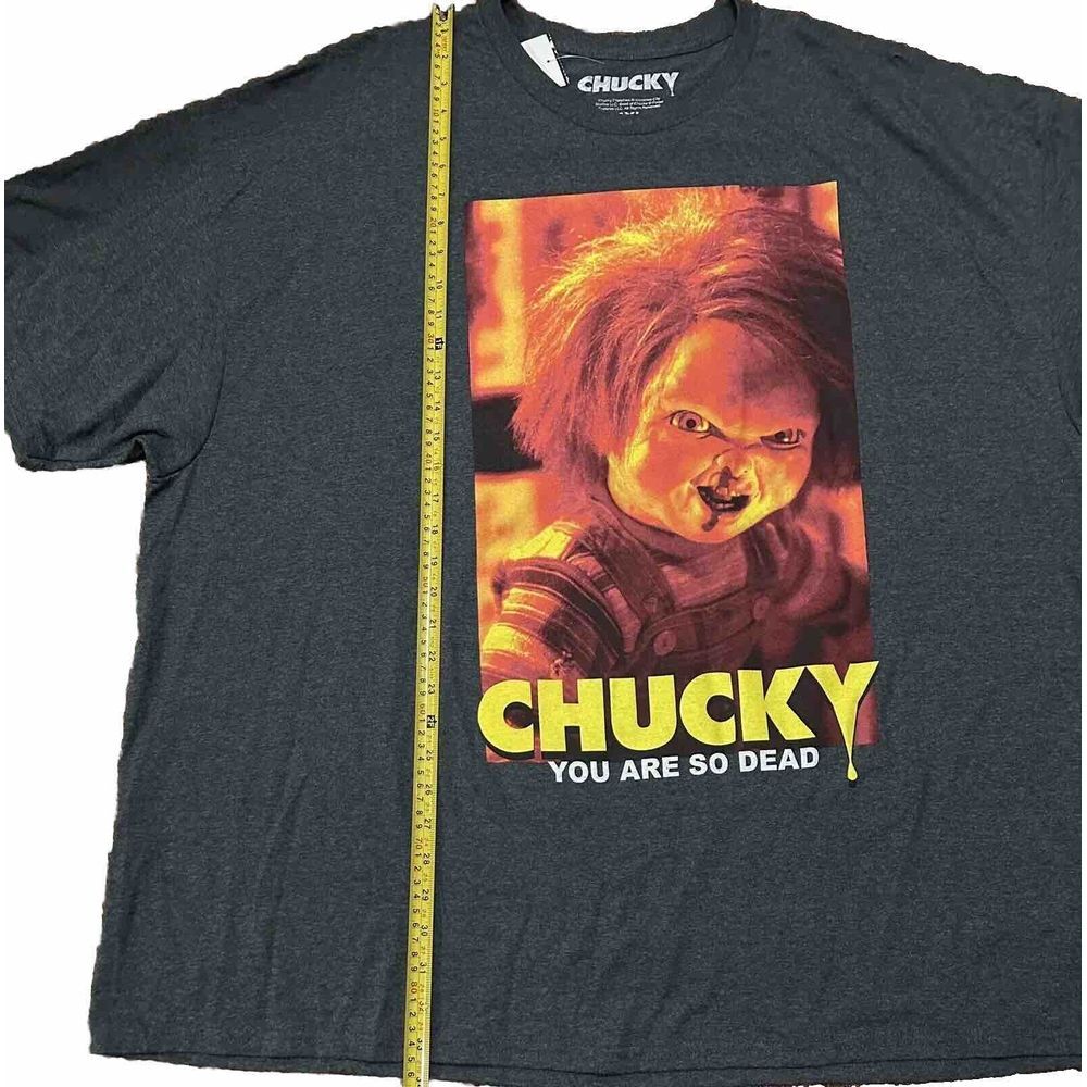 Chucky TShirt Adult Unisex 4XL Gray Horror You Are So Dead Universal Studio - Picture 2 of 6